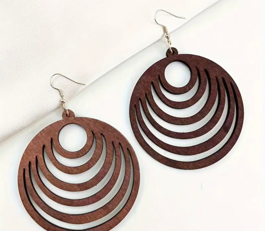 Wooden Bohemian Earrings